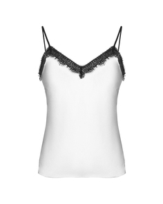 Топ с кружевной отделкой, белый Alberta Ferretti