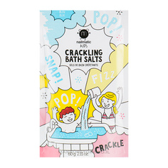 Соль-шипучка для ванны, голубая, Crackling bath salts (blue), 60 г Nailmatic
