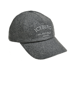 Кепка фетровая с логотипом, серая Iceberg