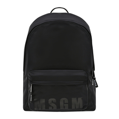 Рюкзак с лого в тон, черный Msgm