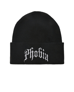 Шапка с логотипом на подвороте, черная Phobia Archive