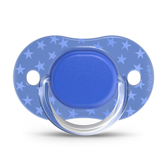 Голубая пустышка с физиологической силиконовой соской &quot;BASICS&quot;, с рождения до 6 месяцев (2 шт) Suavinex