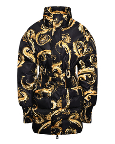 Куртка с золотым узором, черная Versace