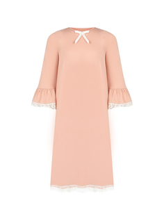 Розовая ночная рубашка с кружевной отделкой Amiki
