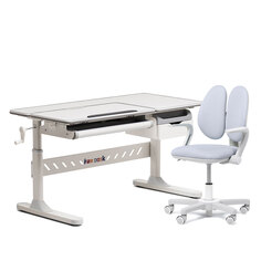 Комплект: парта Fiore Grey и кресло Mente Grey Fundesk