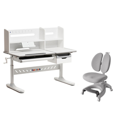 Комплект парта Fiore II Grey + кресло Solerte Grey Fundesk