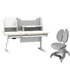 Комплект парта Ammi Grey + кресло Solerte Grey Cubby