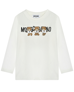 Толстовка с принтом &quot;медвежата&quot;, кремовая Moschino