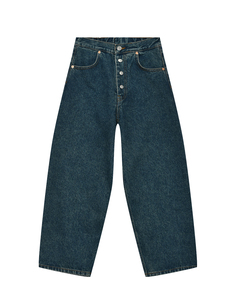 Джинсы с застежкой на пуговицы, синие Mm6 Maison Margiela