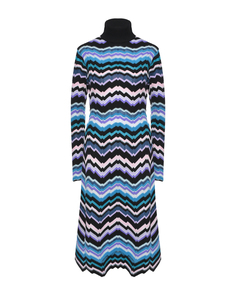 Платье с узором &quot;зигзаги&quot; синее Missoni