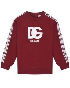 Свитшот с белым лого, бордовый Dolce & Gabbana