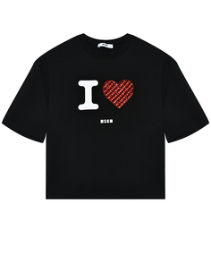 Футболка с принтом &quot;I love &quot; Msgm