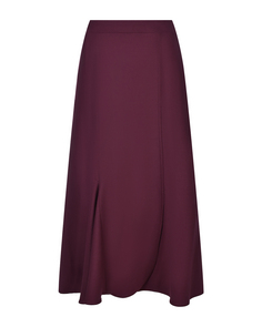 Юбка годе из шерсти, бордовая Alberta Ferretti