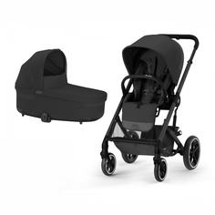Прогулочная коляска Balios S Lux BLK Moon Black и спальный блок Balios S Moon Black Cybex