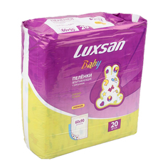 Пеленка 60*90 c рисунком (20 штук) Luxsan Baby