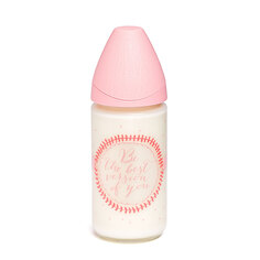 Бутылка 0+ 240мл Meaningful Life с круглой с силиконовой соской (стекло) Suavinex