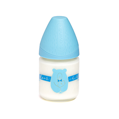 Бутылка 0+ 120мл Meaningful Life с круглой с силиконовой соской (стекло) Suavinex