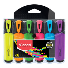 Набор маркеров FLUO PEPS 6 цветов Maped