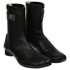 Полусапожки с квадратным носом, черные Mm6 Maison Margiela