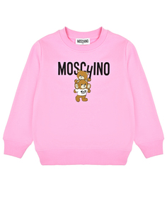 Свитшот с принтом &quot;медвежонок&quot;, розовый Moschino