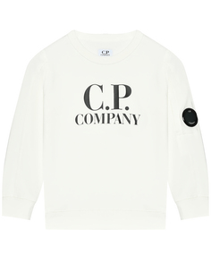 Свитшот с черным лого, белый C.P. Company