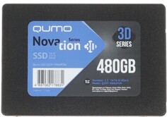 Накопитель SSD 2.5 Qumo Q3DT-480GPGN Novation 480GB SATA 6Gb/s 3D TLC 530/510MB/s IOPS 59K/87K MTBF 2 TBW 480
