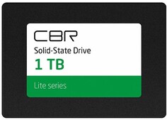 Накопитель SSD 2.5 CBR SSD-001TB-2.5-LT22 Lite, SM2259XT, 1TB, SATA 6Gb/s, 3D TLC NAND, 550/520MB/s, TBW 500