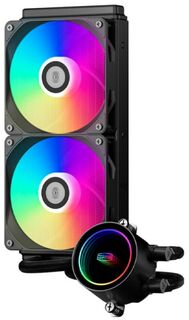 Система охлаждения жидкостная PCCooler DA240 ARGB BK LGA115X/1200/1700/1851/20xx/AM4/AM5 (270W, 2*120mm, 73.6 CFM, 33.8 dBa, 4-pin PWM)