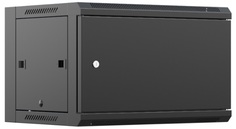 Шкаф настенный NTSS W 12U 600х450х635мм, 2 профиля 19", дверь сплошная металл, черный RAL 9005 (NTSS-W12U6045FD-BL)