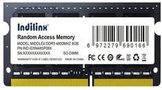 Модуль памяти SODIMM DDR5 8GB Indilinx IND-ID5N48SP08X PC5-38400 4800MHz CL40 1.1V