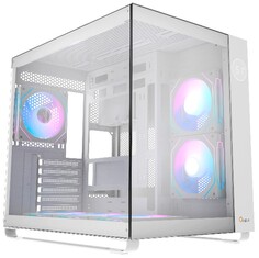 Корпус ATX Ocypus Iota-C70-WH белый, без БП, боковая панель из закленного стекла, 2*USB 3.2, USB 3.2 Type-C, audio