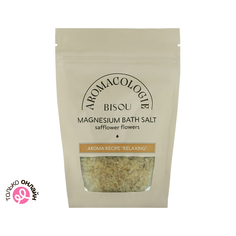 Соль для ванны BISOU AROMACOLOGIE цветочная магниевая с цветками сафлора расслабляющая 330 г