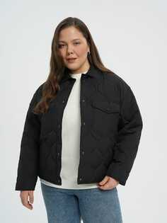Куртка-рубашка без капюшона Plus Size ТВОЕ