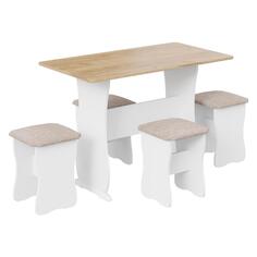 Комплект кухонной мебели Трия Тип 1, 5 предметов, белый/золотистый (218664) Тип 1, 5 предметов, белый/золотистый (218664)