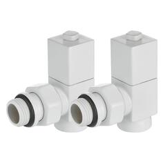 Набор дизайн-вентилей Royal Thermo Сube, угловой, 1/2", белый (НС-1422577) Сube, угловой, 1/2", белый (НС-1422577)