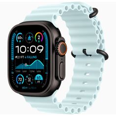 Смарт-часы Apple Watch Ultra 2 49mm Black Titanium Case with Ice Blue Ocean Band, размер Medium Watch Ultra 2 49mm Black Titanium Case with Ice Blue Ocean Band, размер Medium