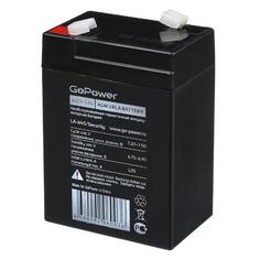 Аккумулятор для ИБП GoPower Security 6V 4.5Ah клеммы T1/ F1 (LA-645) Security 6V 4.5Ah клеммы T1/ F1 (LA-645)