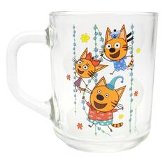 Кружка ND Play "Три кота: Цветы", стекло, 230 мл, в подарочной упаковке (309626) "Три кота: Цветы", стекло, 230 мл, в подарочной упаковке (309626)