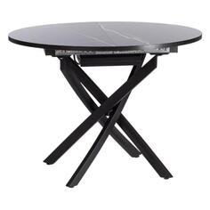Обеденный стол Tetchair Manzana, ЛДСП/HPL/металл, 100+30х75 см, мрамор чёрный (20618) Manzana, ЛДСП/HPL/металл, 100+30х75 см, мрамор чёрный (20618)