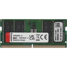 Оперативная память Kingston ValueRAM 32GB DDR5 4800MHz SODIMM (KVR48S40BD8-32) ValueRAM 32GB DDR5 4800MHz SODIMM (KVR48S40BD8-32)