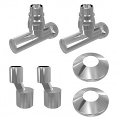 Комплект подключения полотенцесушителя Lemark LM03412R, с круглыми вентилями LM03412R, с круглыми вентилями