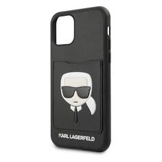 Чехол Karl Lagerfeld PU Leather with cardslot для iPhone 11, черный (KLHCN61CSKCBK) PU Leather with cardslot для iPhone 11, черный (KLHCN61CSKCBK)