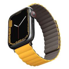Ремешок Uniq Revix Reversible Magnetic для Apple Watch 49/45/44/42mm Mustard/Khaki (45MM-REVMUSKAK) Revix Reversible Magnetic для Apple Watch 49/45/44/42mm Mustard/Khaki (45MM-REVMUSKAK)