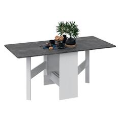 Обеденный стол Трия 75х34х80 см, белый/ателье темный (215629) 75х34х80 см, белый/ателье темный (215629)