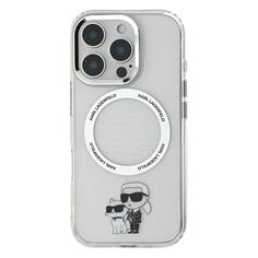 Чехол Karl Lagerfeld для iPhone 16 Pro, PC/TPU MagSafe NFT Karl & Choupette Metal Ring Transparent (KLHMP16LHNKCIT) для iPhone 16 Pro, PC/TPU MagSafe NFT Karl & Choupette Metal Ring Transparent (KLHMP16LHNKCIT)
