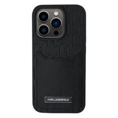 Чехол Karl Lagerfeld Grained Monogram with Pocket Cardslot для iPhone 16 Pro Max, PU, черный (KLHCP16XPGKHPRPK) Grained Monogram with Pocket Cardslot для iPhone 16 Pro Max, PU, черный (KLHCP16XPGKHPRPK)