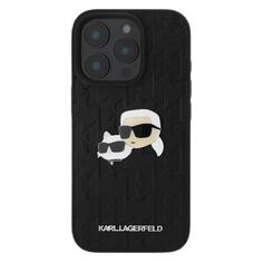 Чехол Karl Lagerfeld Grained Monogram NFT Karl&Choupette Metal Heads для iPhone 16 Pro Max, PU, черный (KLHCP16XPGKLKCPK) Grained Monogram NFT Karl&Choupette Metal Heads для iPhone 16 Pro Max, PU, черный (KLHCP16XPGKLKCPK)
