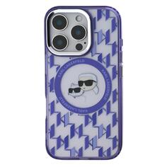 Чехол Karl Lagerfeld для iPhone 16 Pro, PC/TPU MagSafe Monogram NFT Karl & Choupette, фиолетовый (KLHMP16LHMCKMHU) для iPhone 16 Pro, PC/TPU MagSafe Monogram NFT Karl & Choupette, фиолетовый (KLHMP16LHMCKMHU)