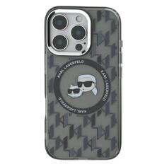 Чехол Karl Lagerfeld для iPhone 16 Pro Max, PC/TPU MagSafe Monogram NFT Karl & Choupette, черный (KLHMP16XHMCKMHK) для iPhone 16 Pro Max, PC/TPU MagSafe Monogram NFT Karl & Choupette, черный (KLHMP16XHMCKMHK)
