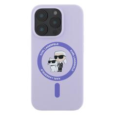 Чехол Karl Lagerfeld для iPhone 16 Pro Max Liquid Silicone MagSafe NFT Karl & Choupette, фиолетовый (KLHMP16XSCMKCRHU) для iPhone 16 Pro Max Liquid Silicone MagSafe NFT Karl & Choupette, фиолетовый (KLHMP16XSCMKCRHU)